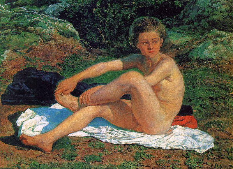 Alexander Ivanov Nude Boy Spain oil painting art
